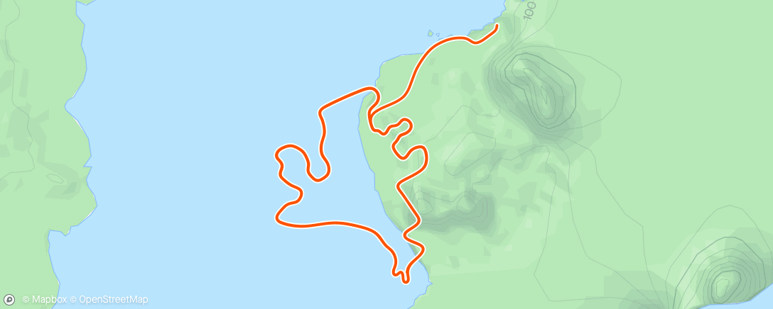 アクティビティ「Zwift - Group Ride: USMES – TGIF Morning Ride (D) on Seaside Sprint in Watopia」の地図