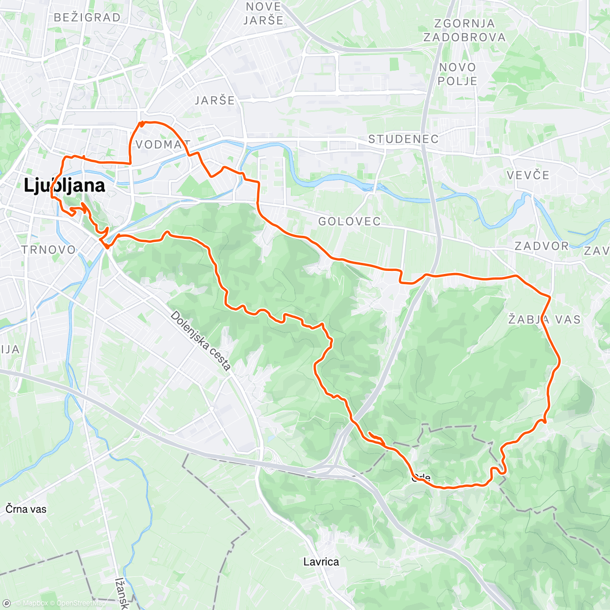 Map of the activity, Podmolnik - Orle -Golovec - Grajski Grič