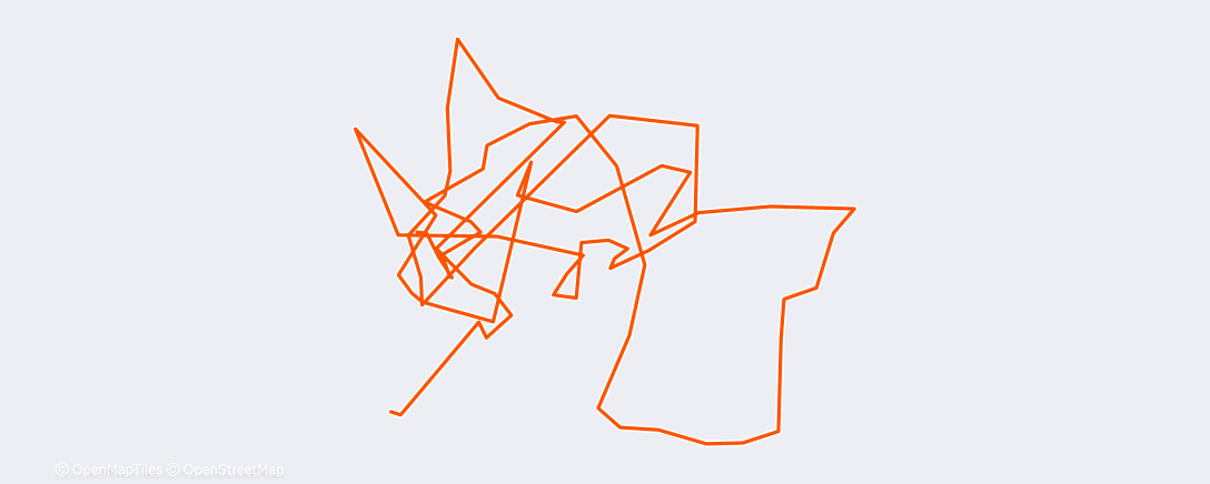 Map of the activity, Evening Hike