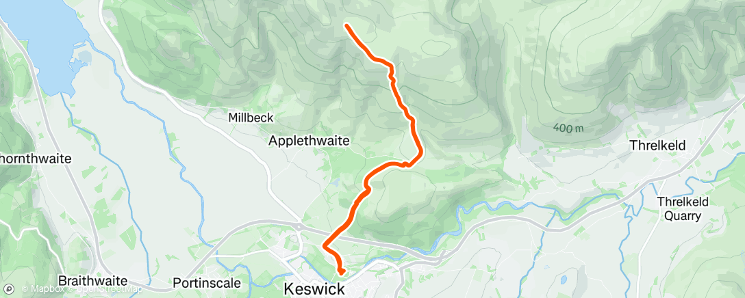 Map of the activity, Morning Trail Run