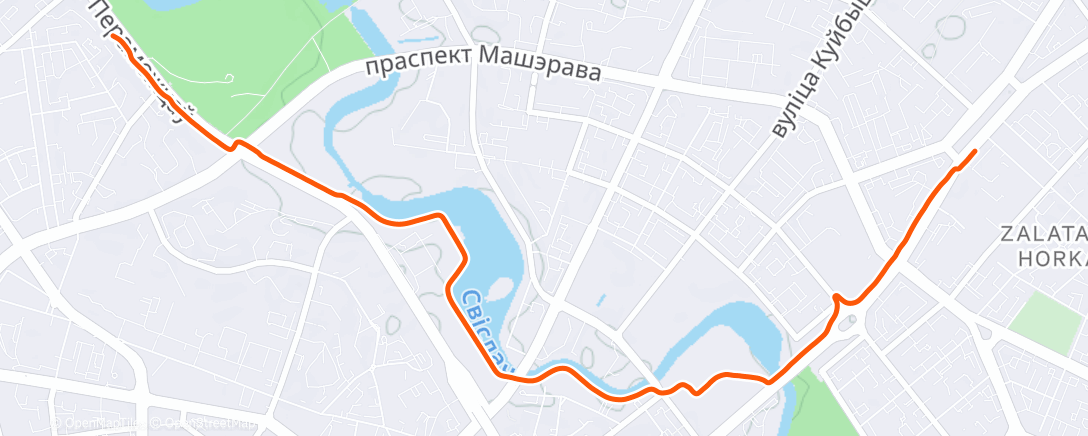 Map of the activity, Afternoon Ride