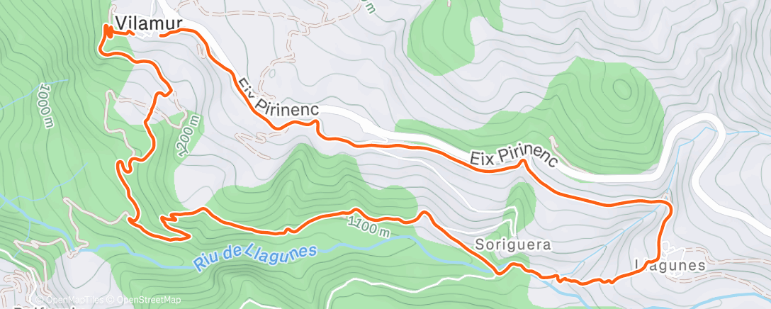 Karte der Aktivität „Carrera de montaña por la tarde”