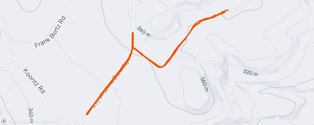 Map of the activity, Afternoon Walk