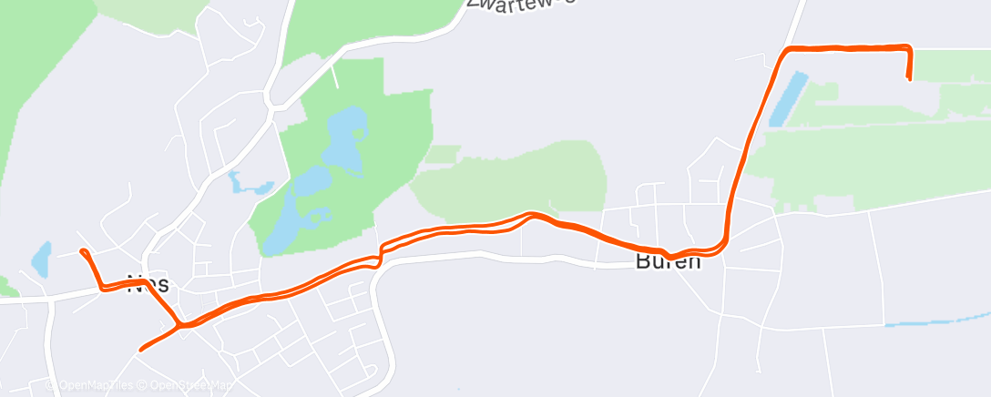 Map of the activity, Avondloop