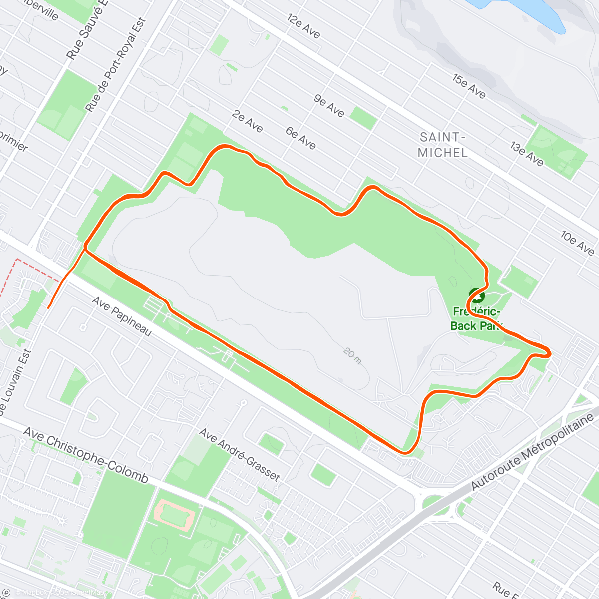 Mapa de la actividad, Long Run | 180min