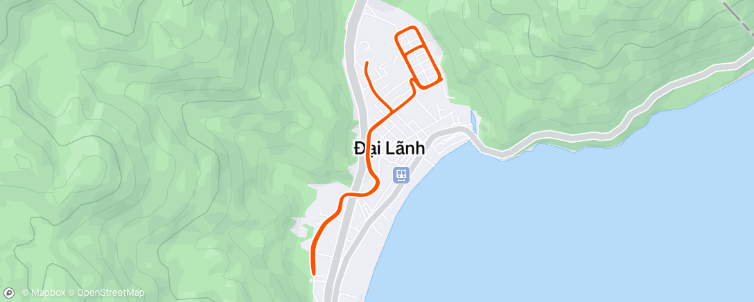 Map of the activity, Afternoon Run