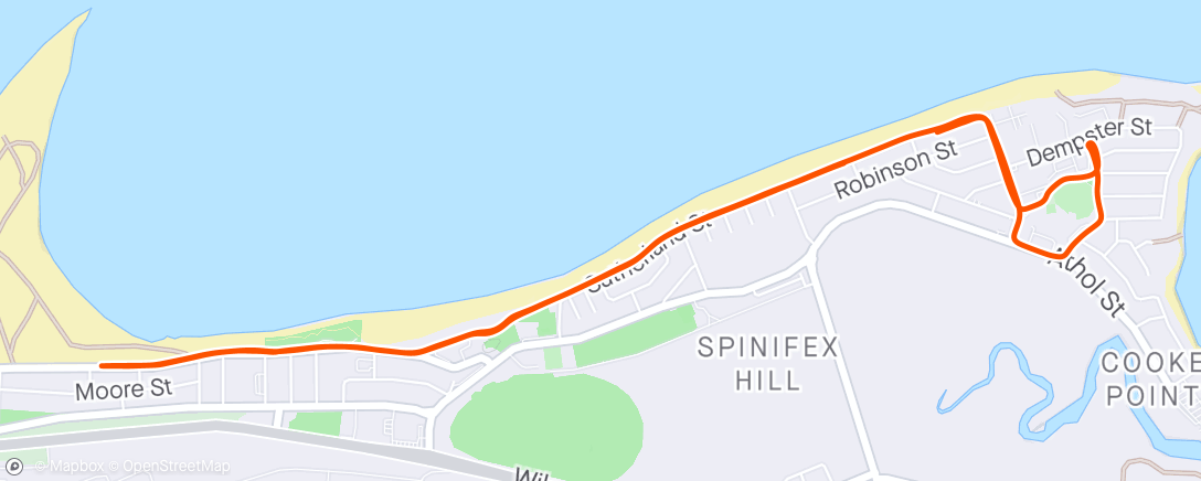 Map of the activity, Easy 10k