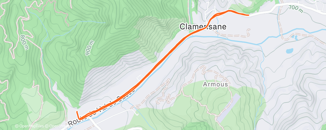 Карта физической активности (Course à pied en soirée)