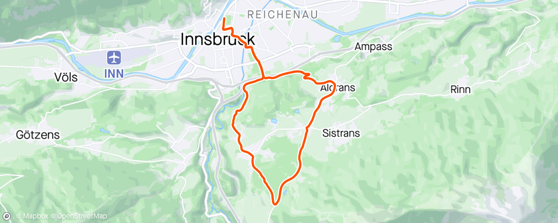 Map of the activity, Zwift - Race: Zwift Hill Climb Racing Club - Innsbruck KQOM Reverse (B) on Achterbahn in Innsbruck