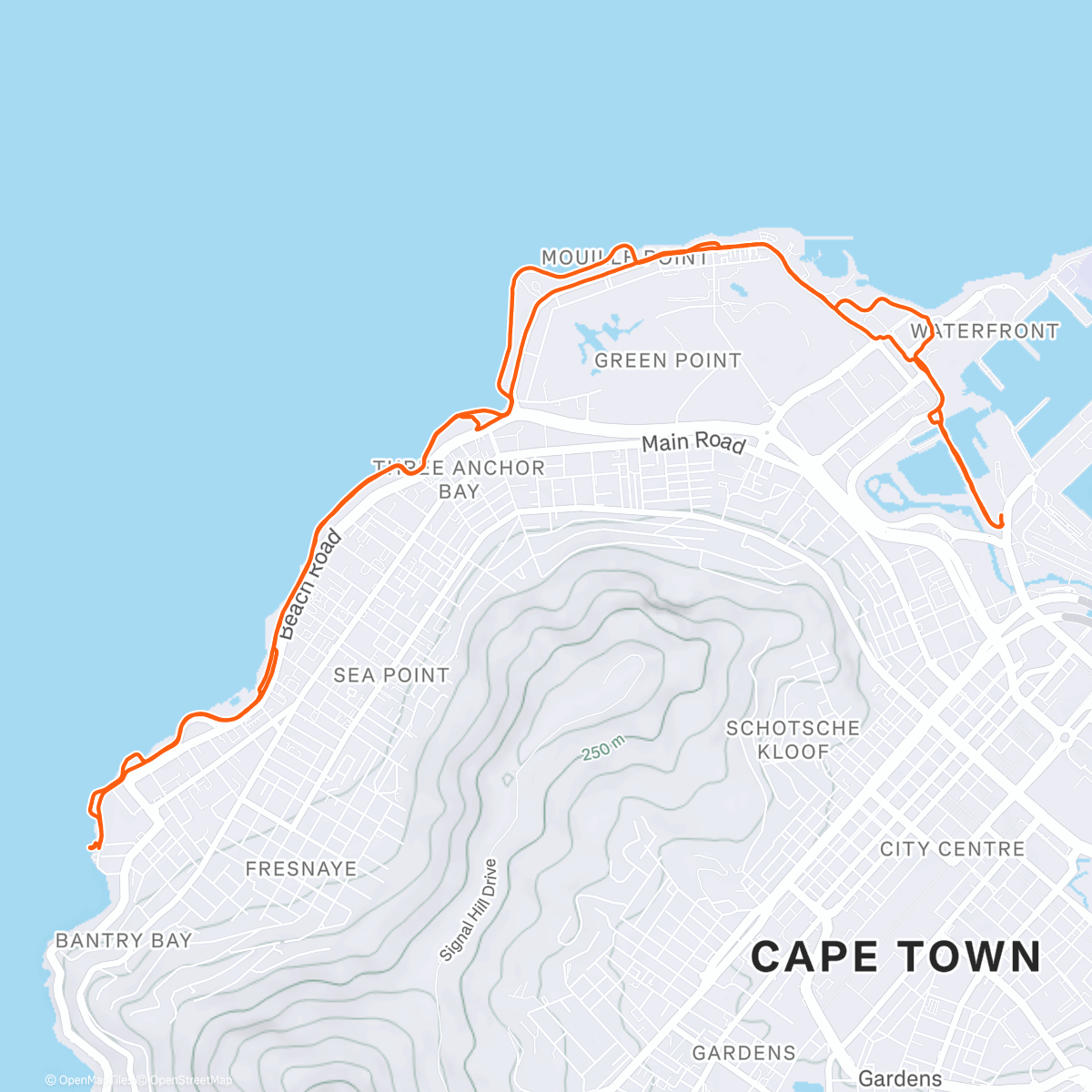 Map of the activity, Утренний забег