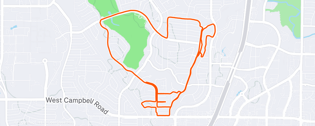 Map of the activity, Lunch Run