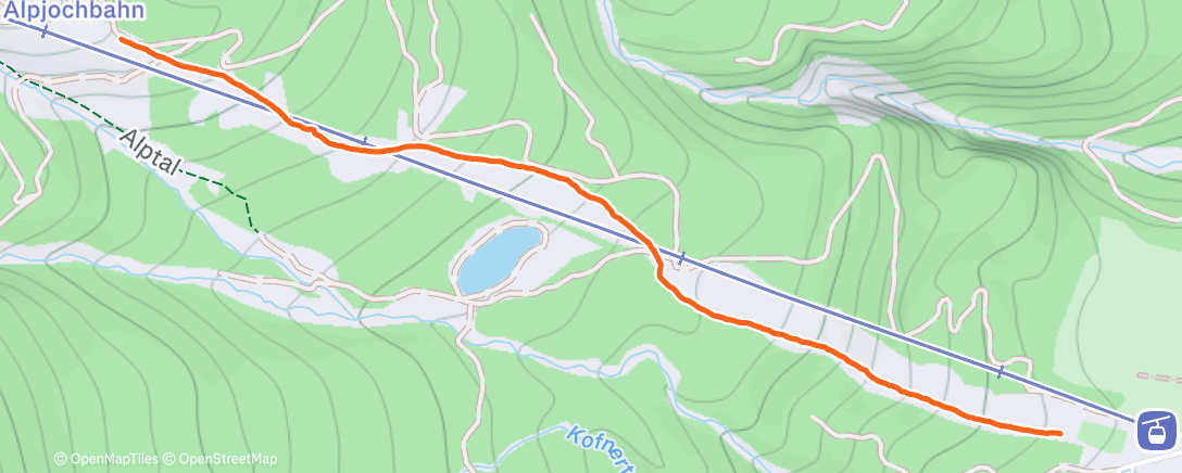 Map of the activity, Afternoon Hike