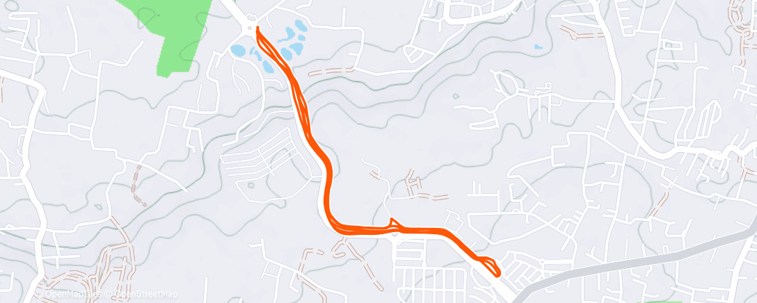 Map of the activity, Evening Run