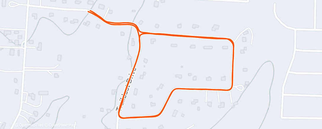 Map of the activity, Afternoon Run