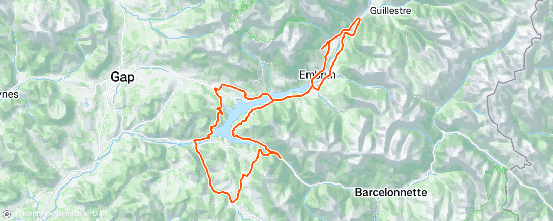 Map of the activity, Sortie vélo le matin