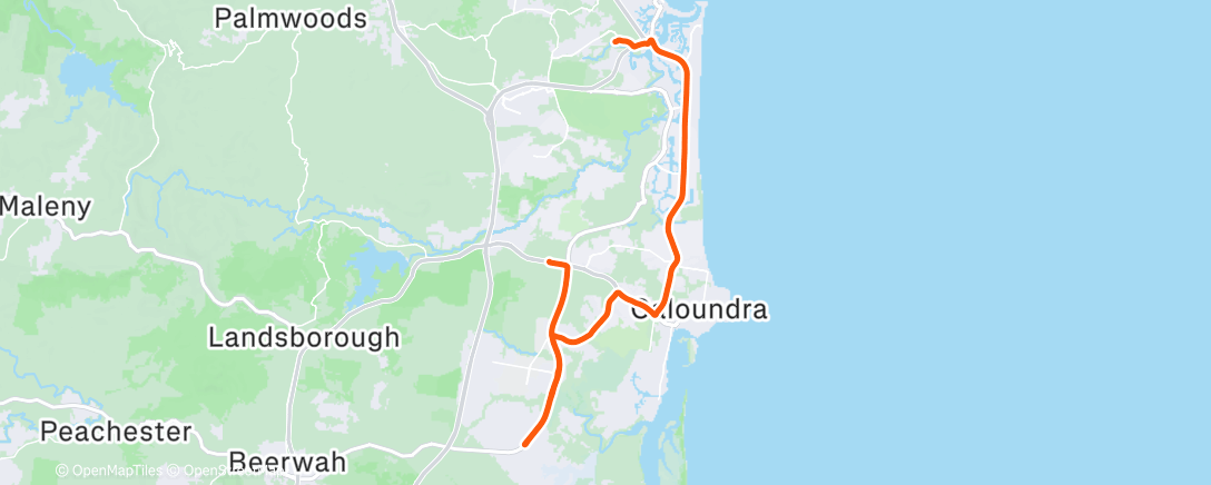 Map of the activity, Morning Ride