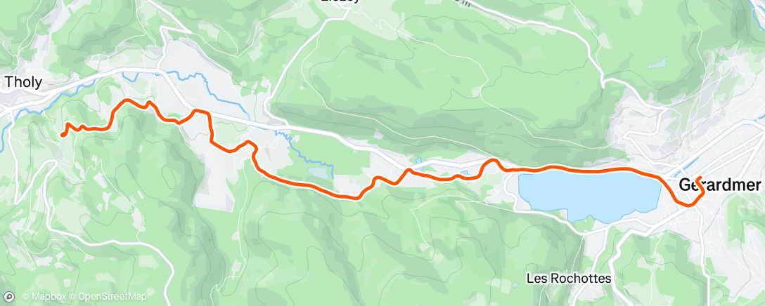 Map of the activity, Trail dans l'après-midi