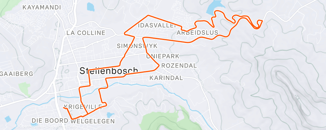 Map of the activity, Hoka half  🥈 🤓