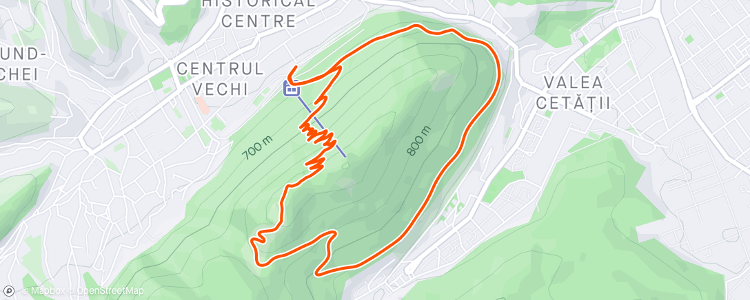 Map of the activity, Brasov Night Mountain race
