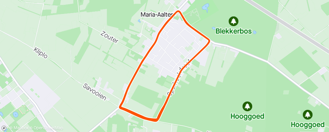 Map of the activity, LWU Maria-Aalter