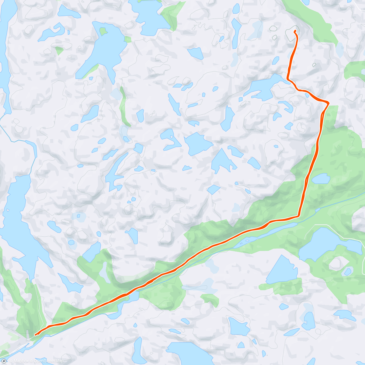 Map of the activity, Bjørndalsniben med Linka