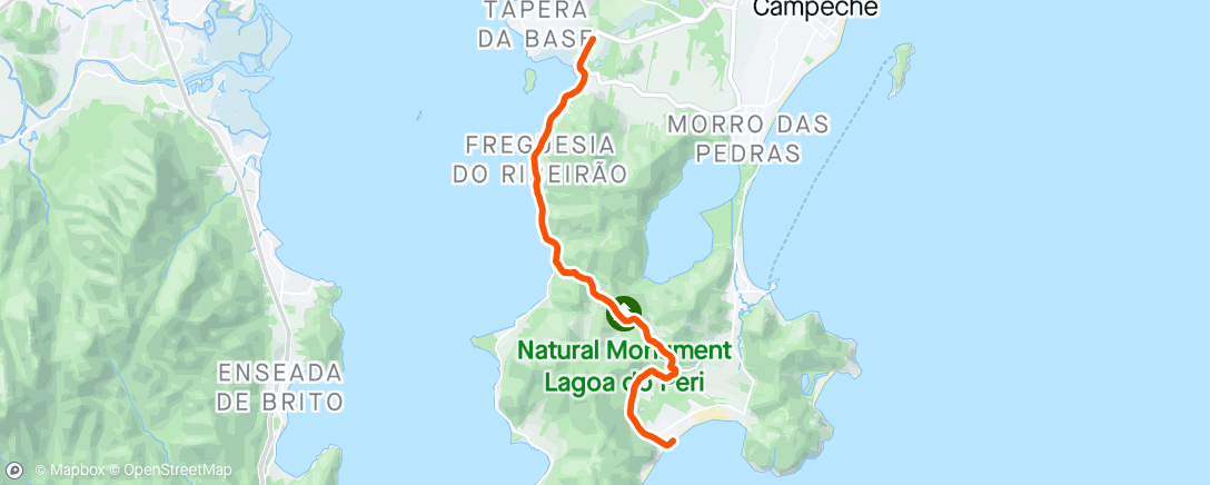 Map of the activity, 27° Volta da ilha - 16° trecho - Morro Maldito