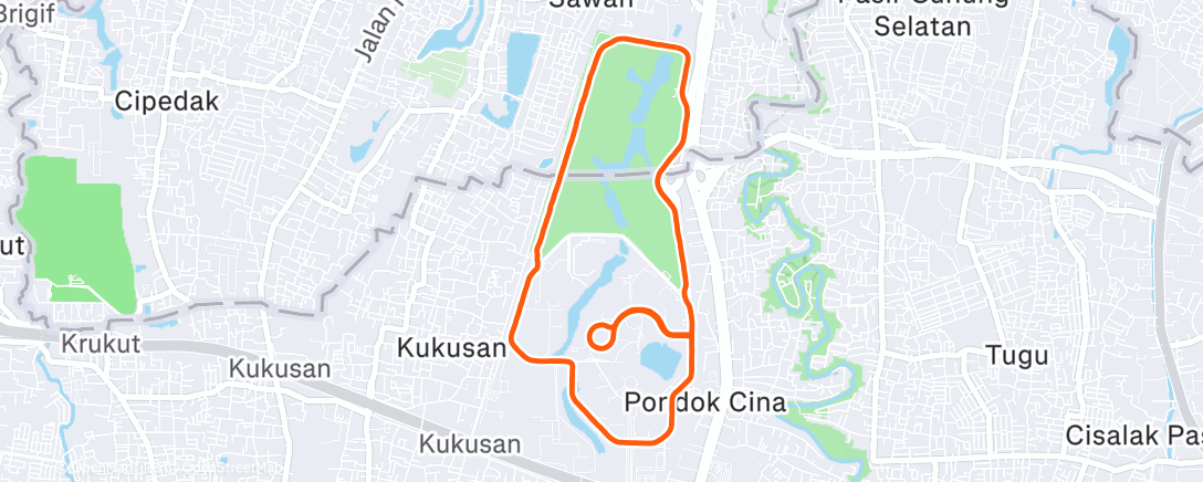 Map of the activity, Morning Run