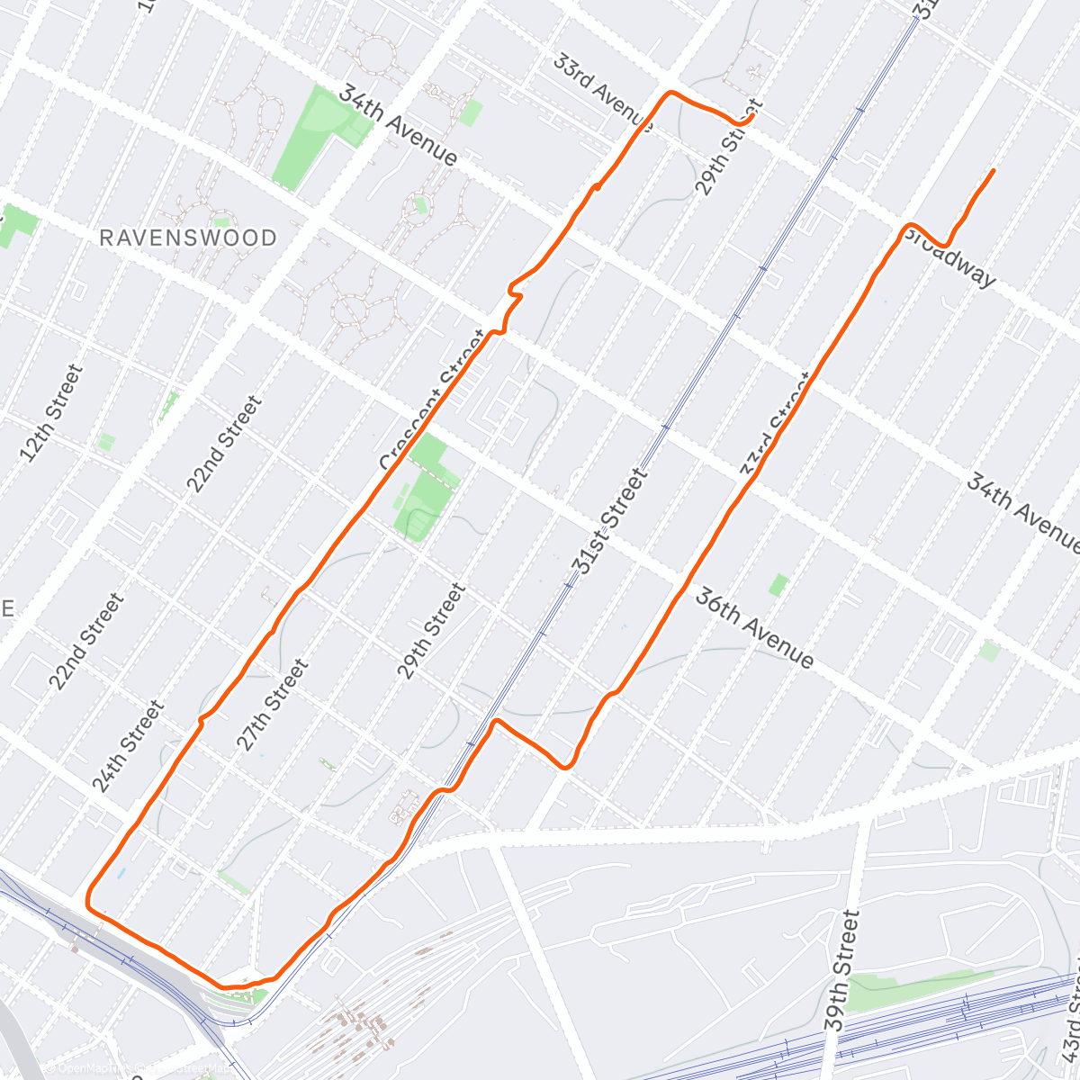 Map of the activity, Morning Run
