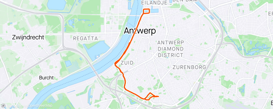 Map of the activity, First time 12km