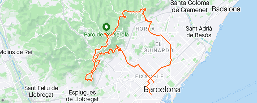 Karte der Aktivität „Bicicleta por la mañana”