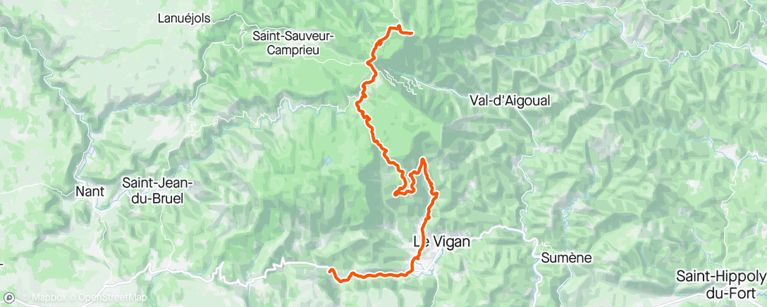 Map of the activity, Route - Mont Aigoual 🤩