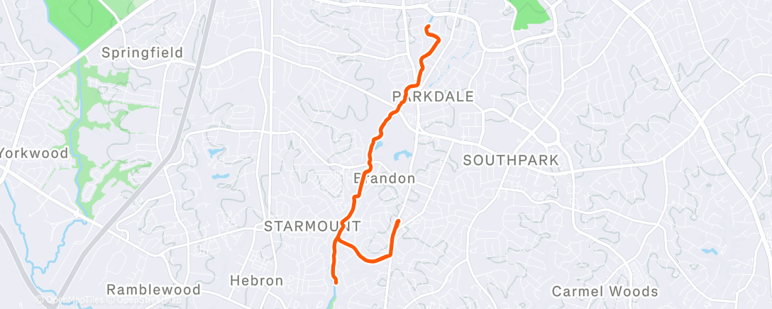 Map of the activity, 3x mile