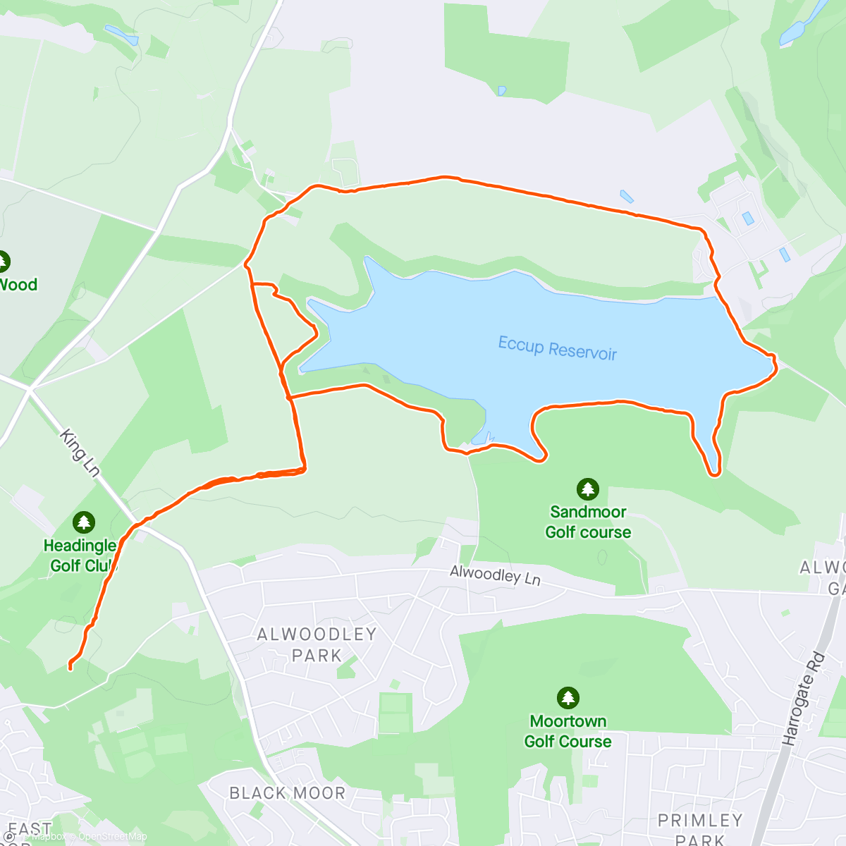 Map of the activity, Sunday afternoon wellbeing walk & talk with Danny, Floof & Pete
