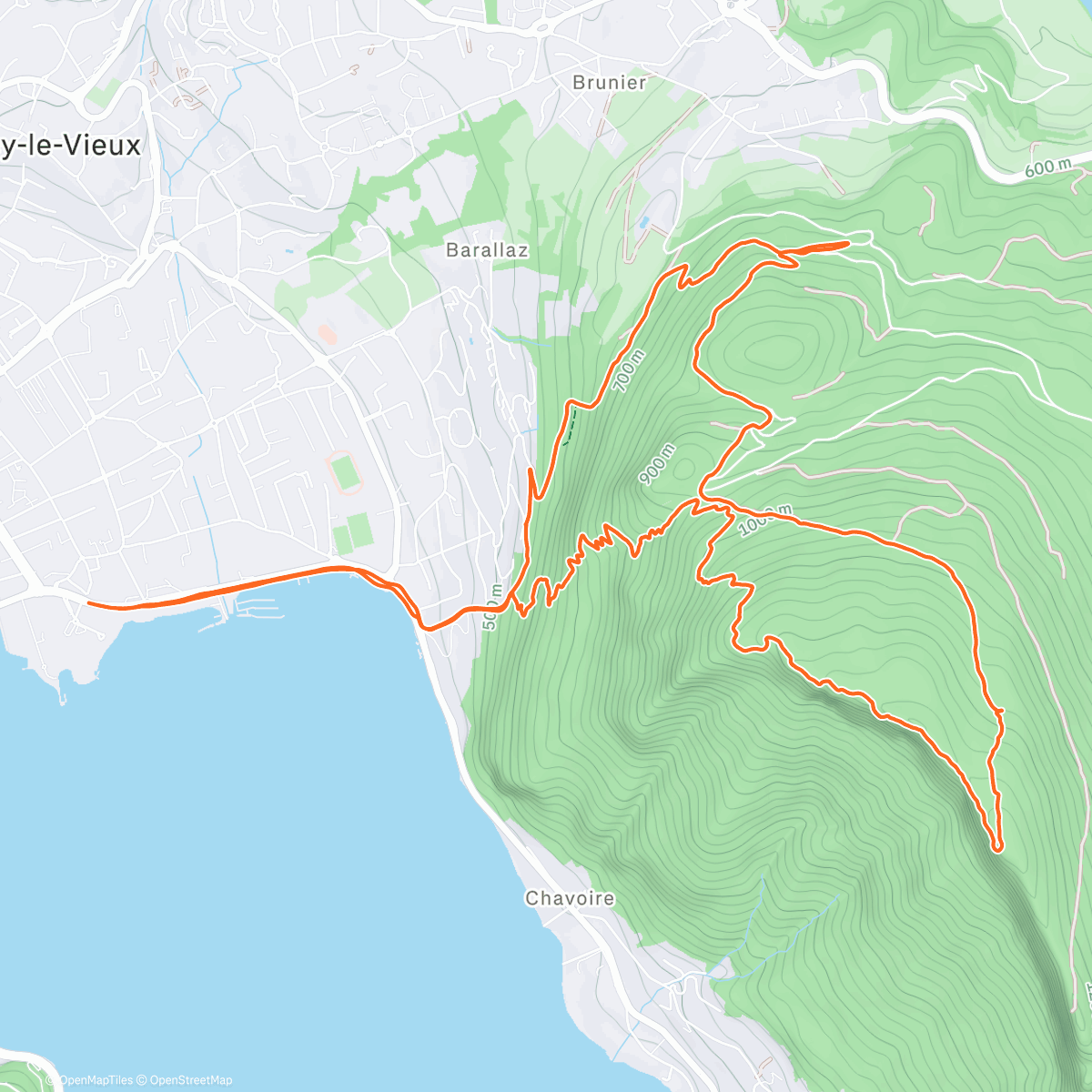 活动地图，Morning Run en Annecy