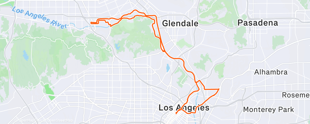 Map of the activity, Lunch Ride