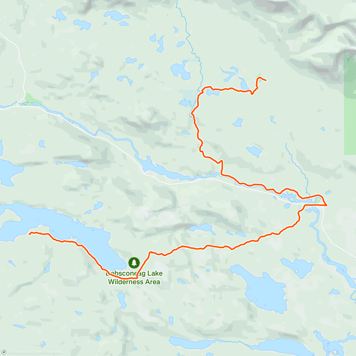 Map of the activity, Approaching Mt. Katahdin