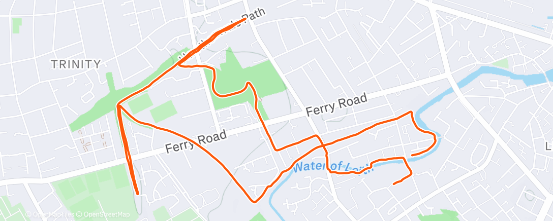 Map of the activity, Lunch Run