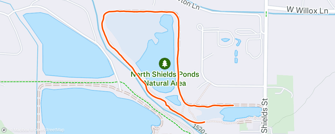 Map of the activity, Lap  2 walking lap