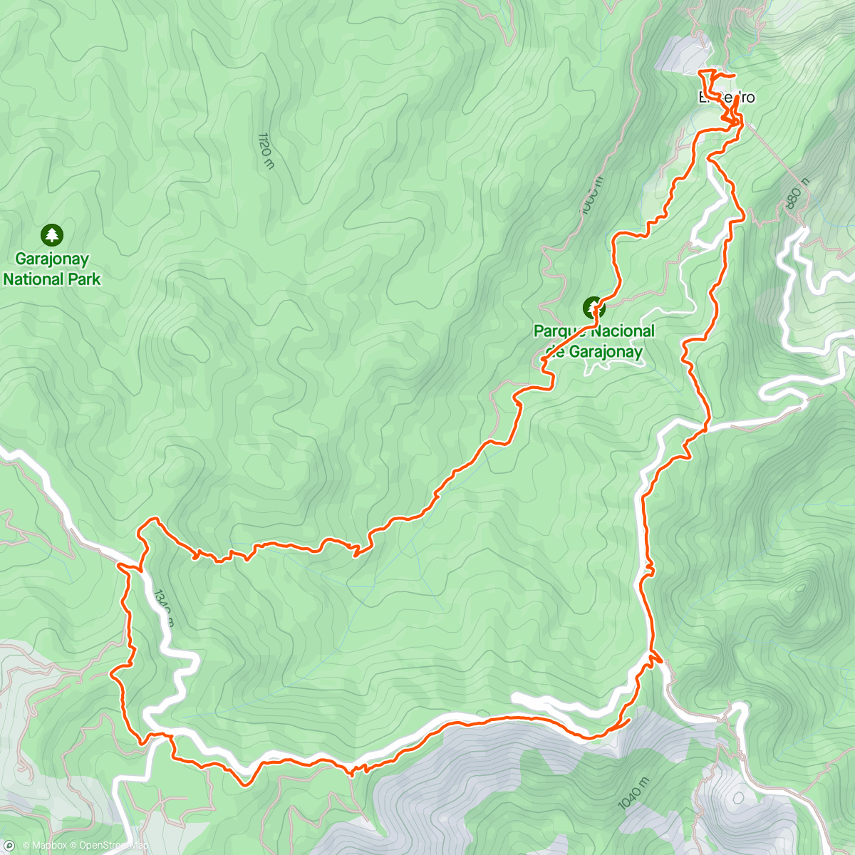 Map of the activity, Gran Ruta 18: Circular Garajonay