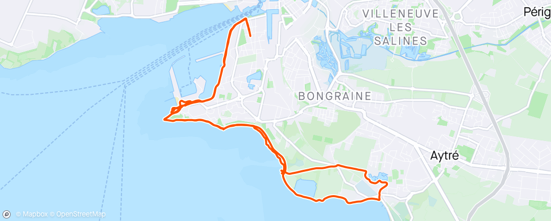 Mapa da atividade, Randonnée dans la baie de La Rochelle