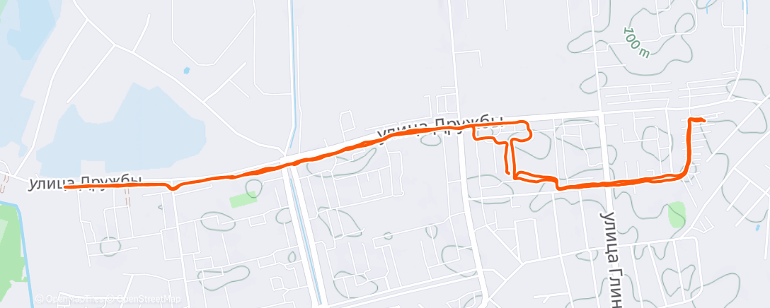 Map of the activity, Вечерняя прогулка