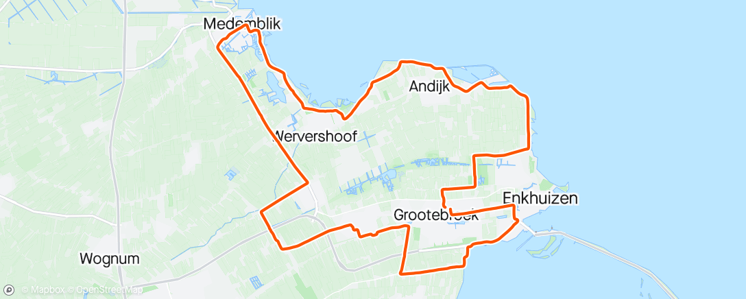 Map of the activity, Blij om weer te fietsen na 'n flinke buikvirus