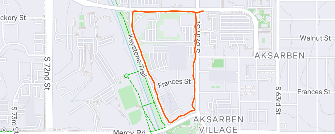 Map of the activity, Morning Walk