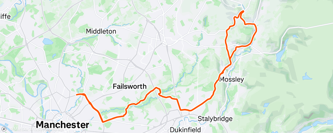 Map of the activity, Morning Ride