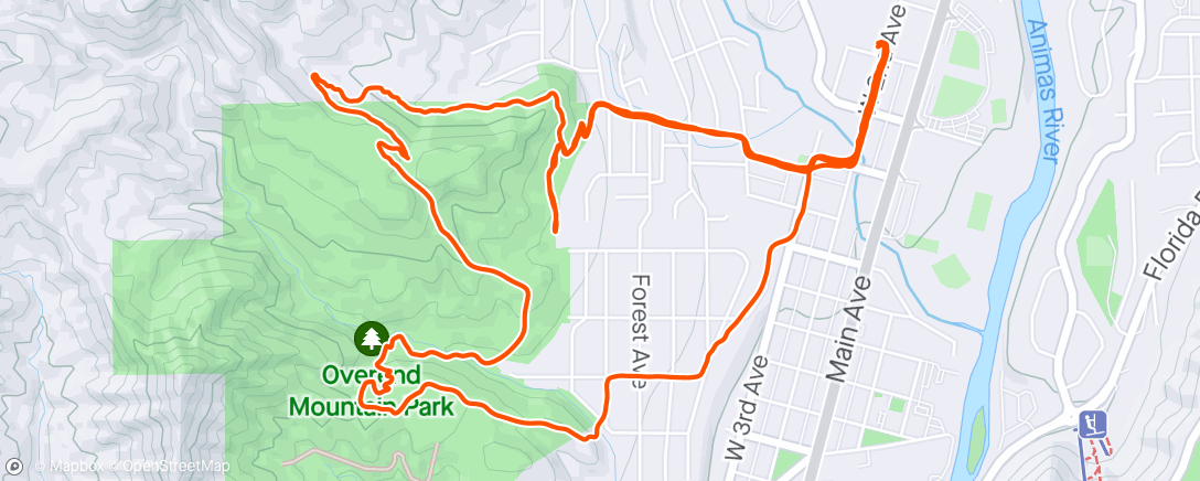 Map of the activity, Solo ride then doggo ride