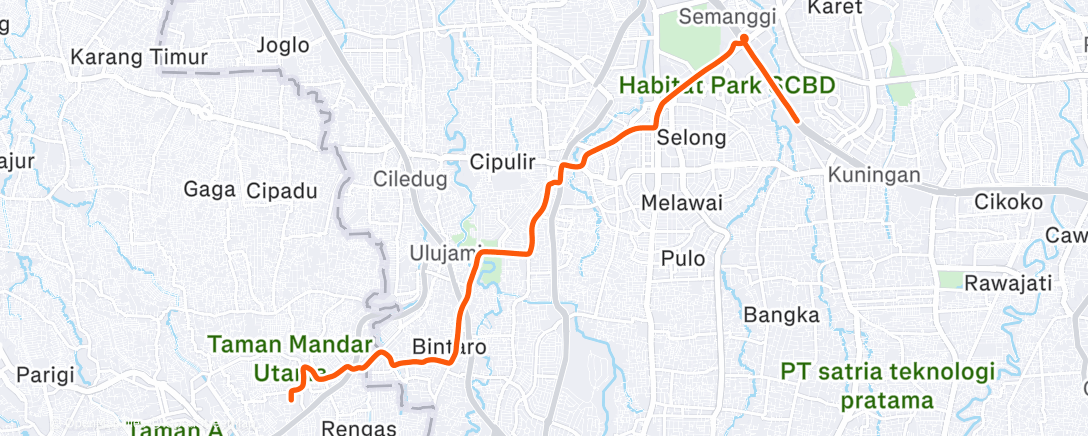 Map of the activity, Morning Ride