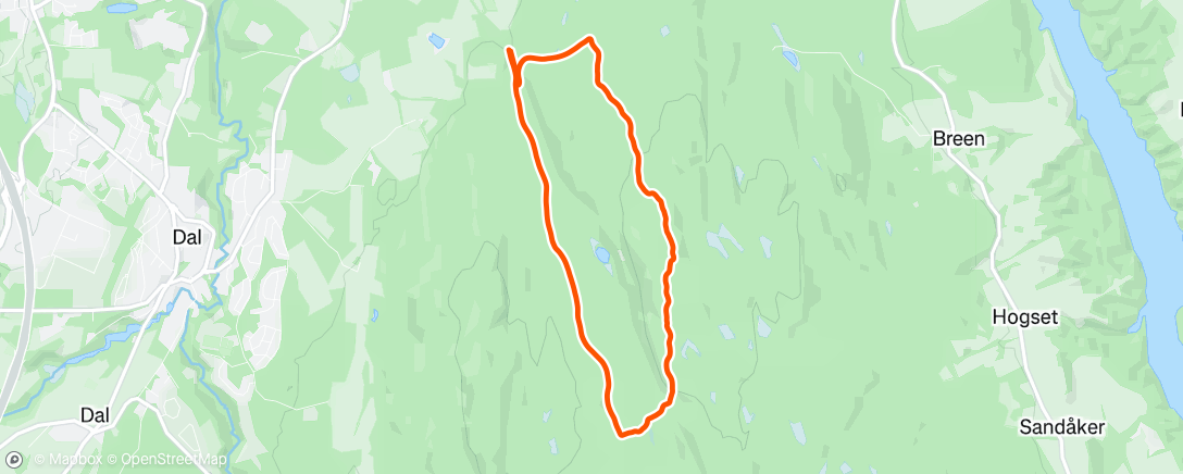 Map of the activity, Måneskinnstur