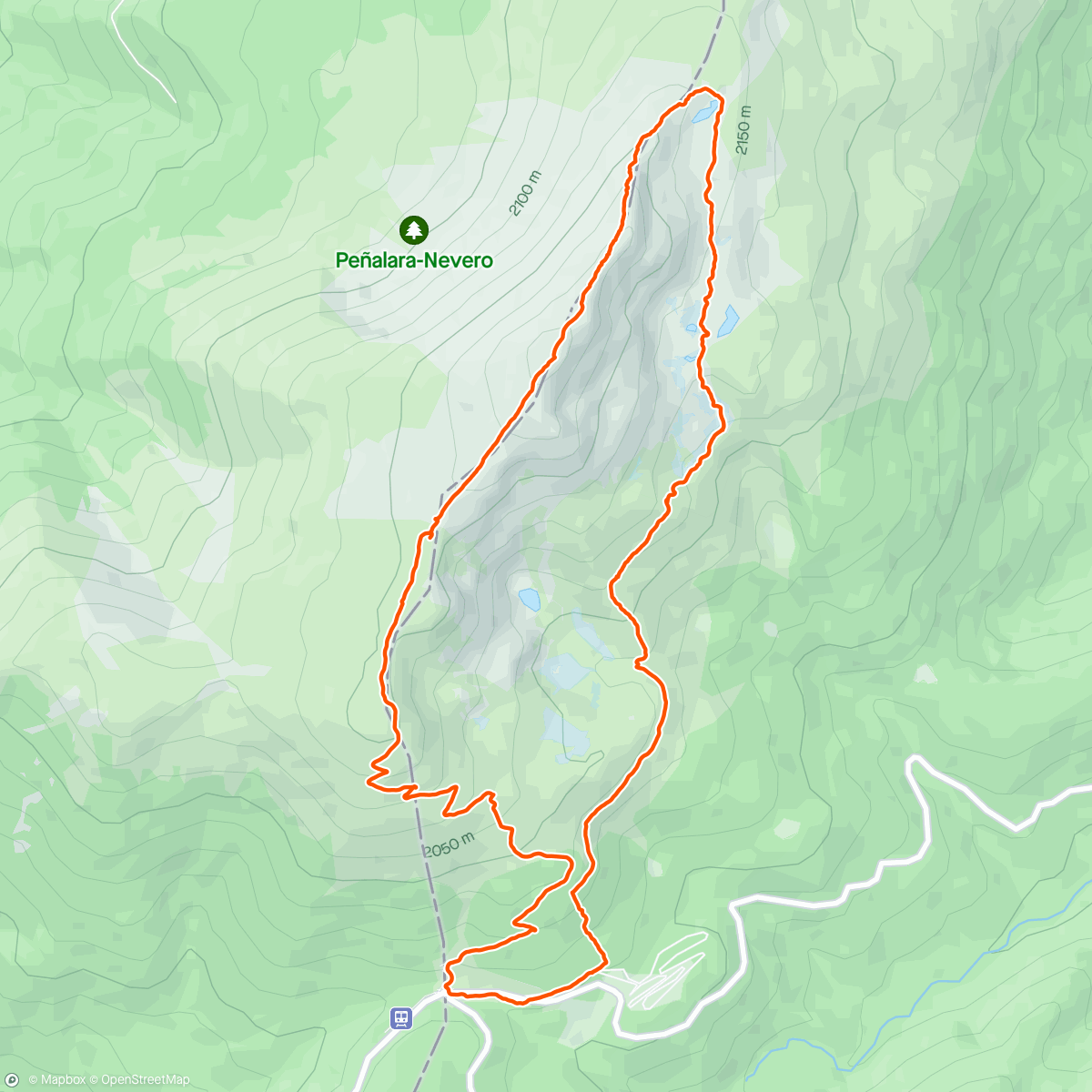 Map of the activity, Penalara