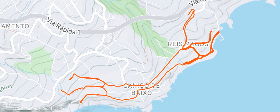 Map of the activity, Canico Hills & Oceanfront Run - Madeira Island, Portugal