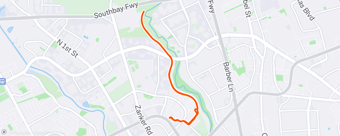 Map of the activity, Afternoon Run
